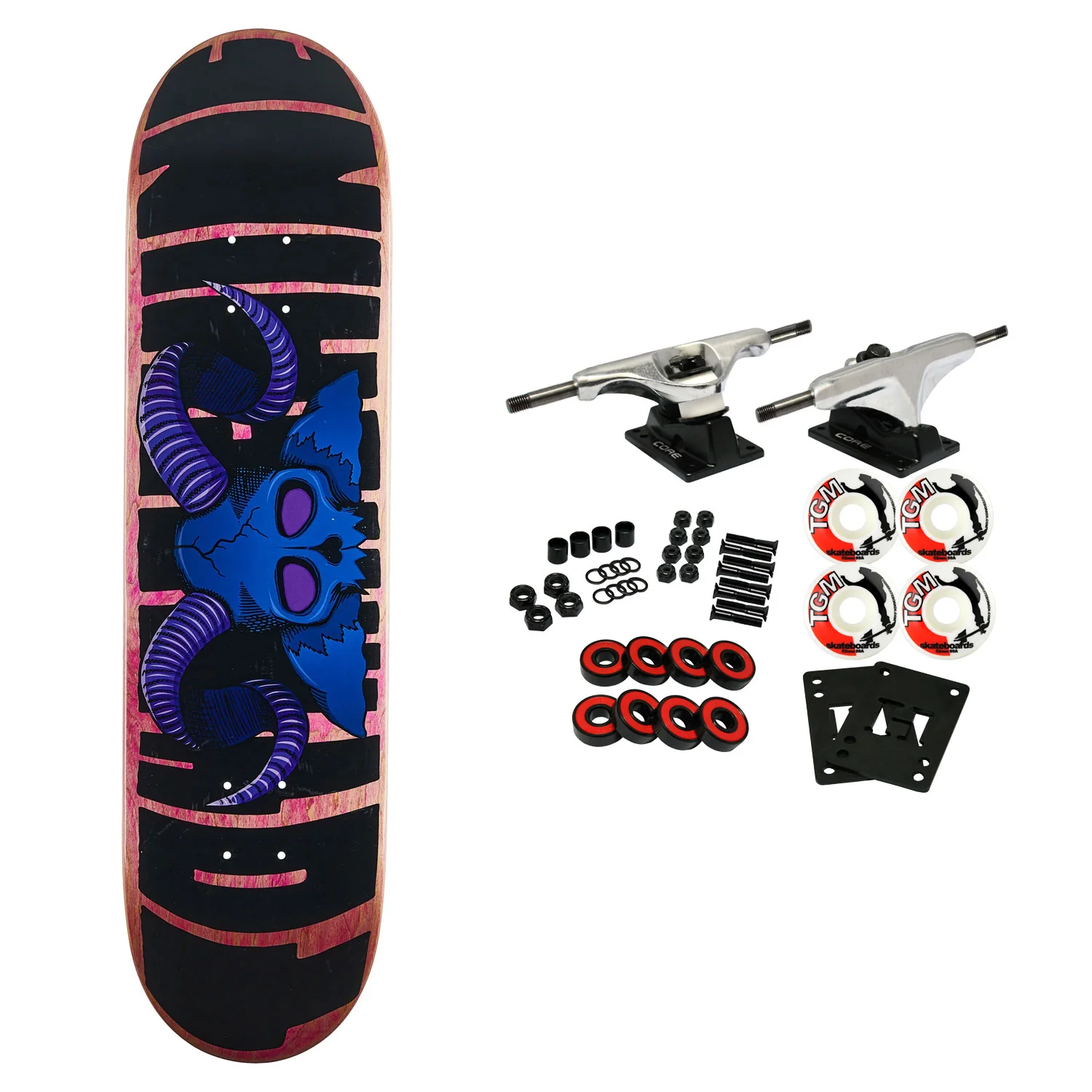 Toy Machine Skateboard Complete Horns Blue/Assorted 8.0" x 31.88"