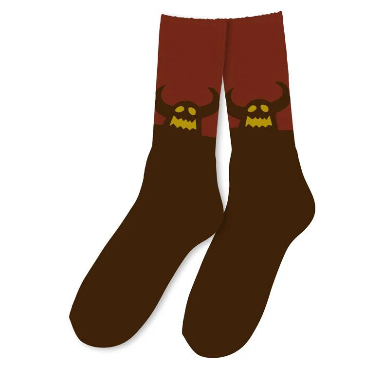 Toy Machine Skateboards Socks OG Monster Brown OS Adult Crew
