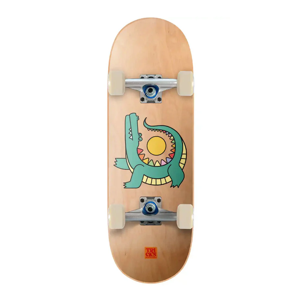 Tricks Kids Skateboard Complete Crocodile Cork Top 7.87" x 24.21" - Image 3