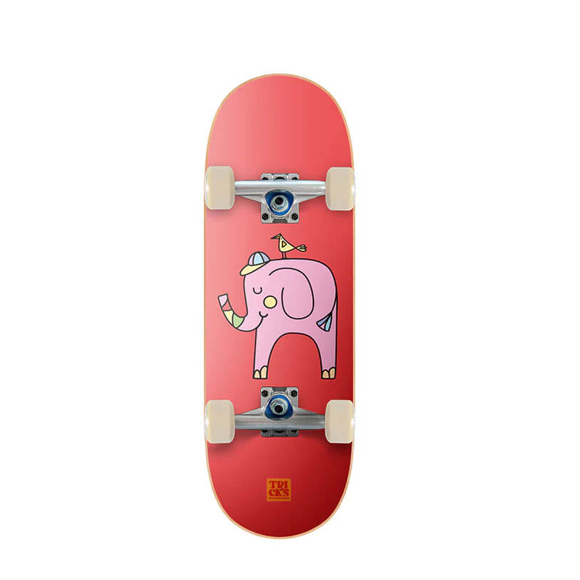 Tricks Kids Skateboard Complete Elephant Foam Top 7.87" x 24.21" - Image 3