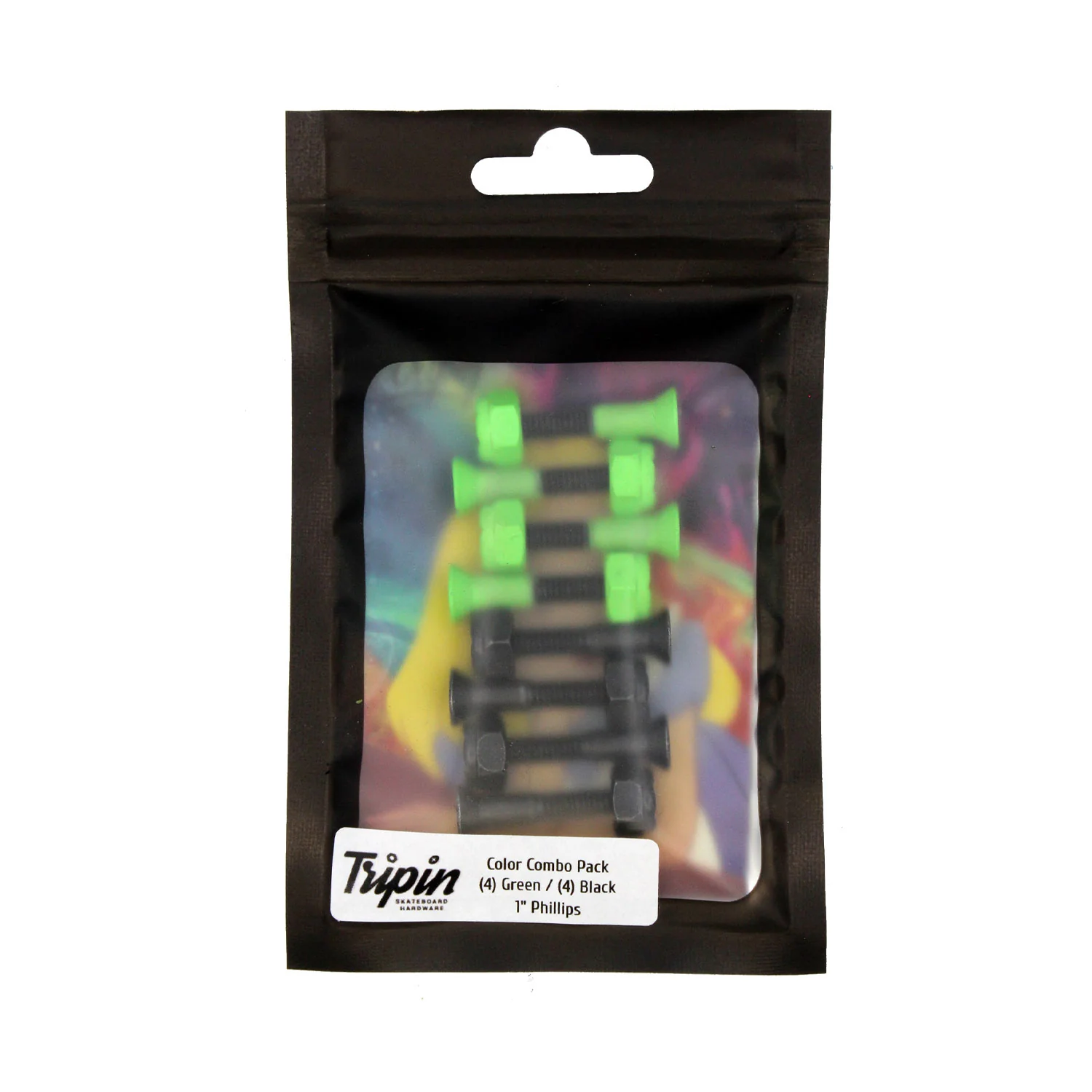 Tripin Skateboard Hardware 1" Phillips Sonic Green
