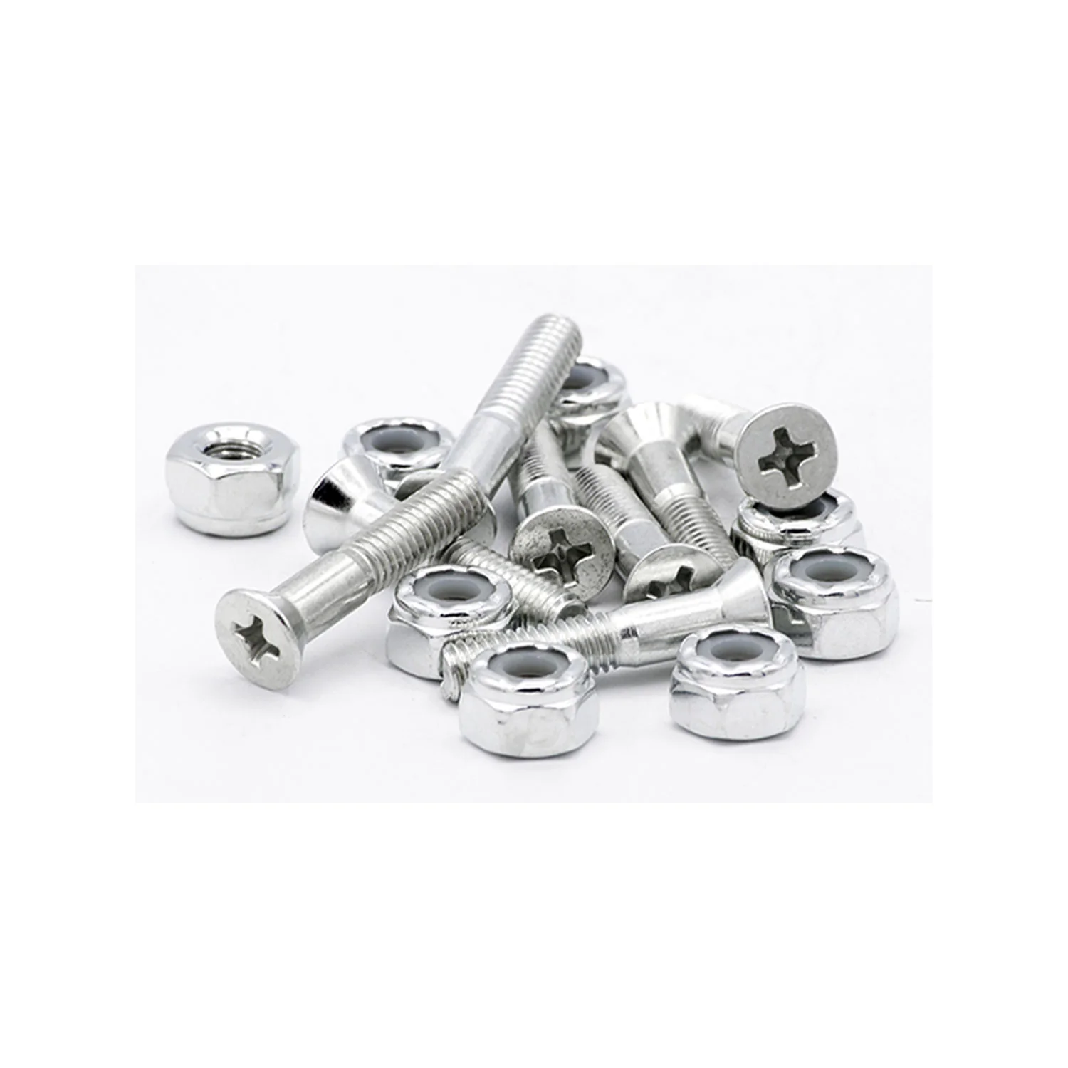 Tripin Skateboard Hardware 1" Phillips T-1000s Silver - Image 2