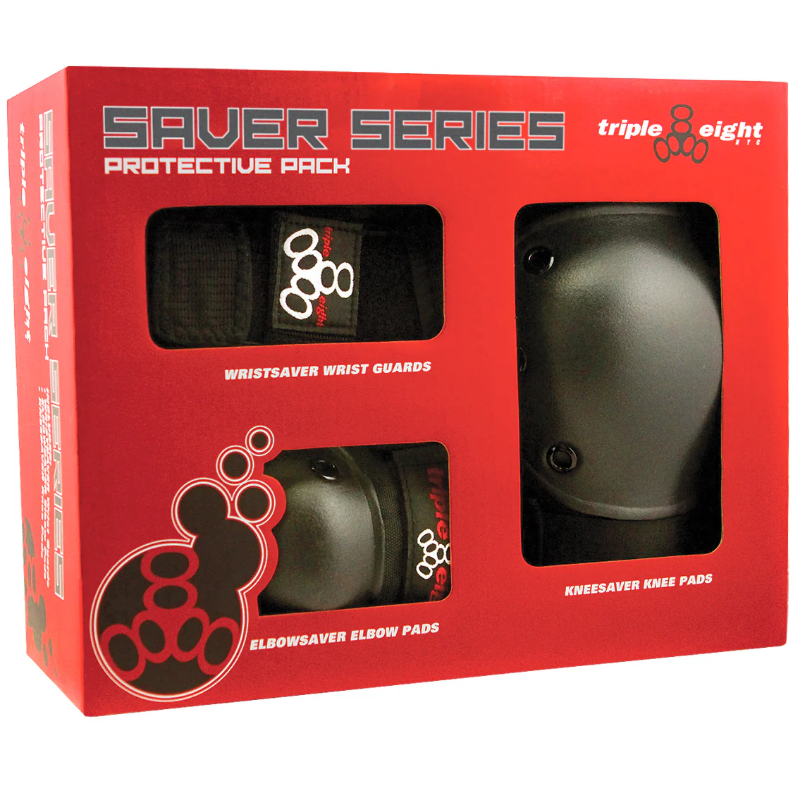Triple 8 Pad Set Saver 3-Pack Black Small - Image 2