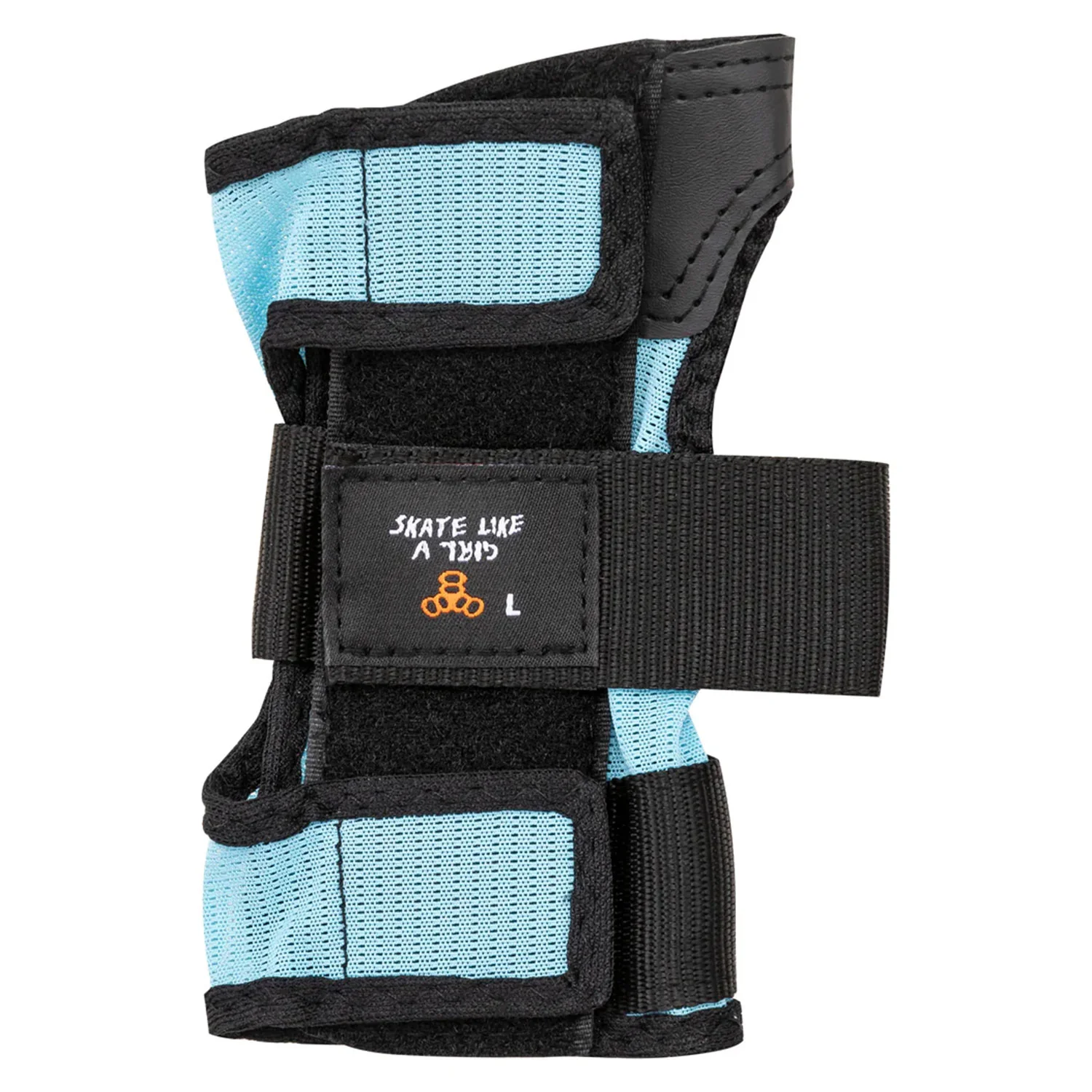 Triple 8 Skateboard Saver 3-Pack Knee/Elbow/Wrist Pads Skate Like a Girl Black/Blue Size S - Image 4