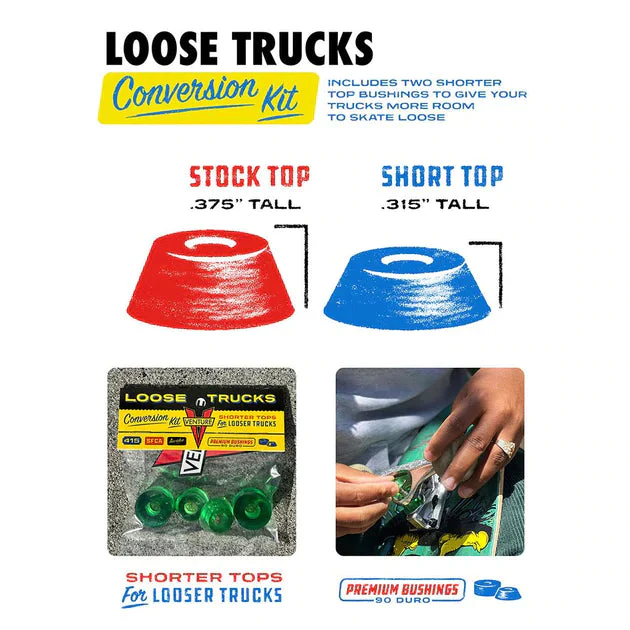 Venture Trucks Skateboard Bushings Loose Trucks Conversion Kit 90A Green - Image 2