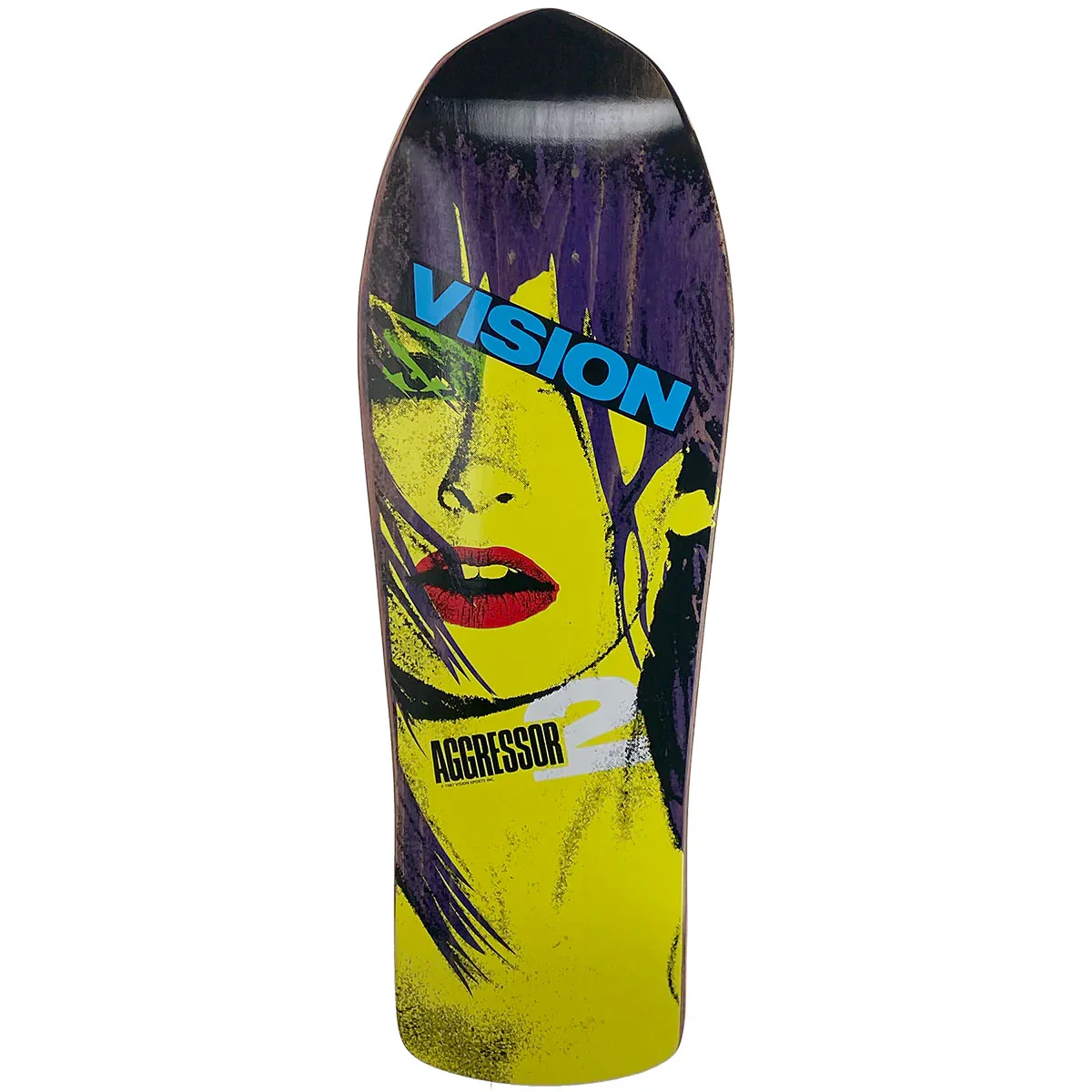 Vision Skateboard Complete Aggressor 2 Concave Purple Stain 10" x 30.25" Old School - Image 2