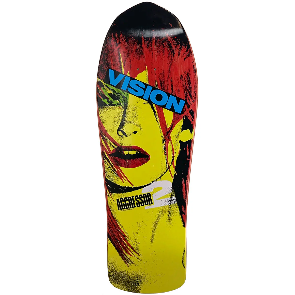 Vision Skateboard Complete Aggressor 2 Concave Red Stain 10" x 30.25" Old School - Image 2