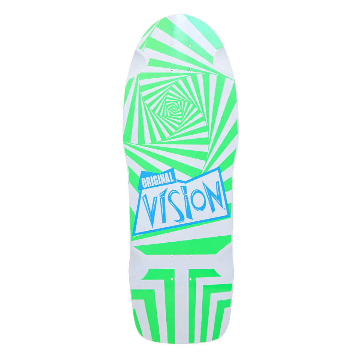 Vision Skateboard Complete Original Green/White 10" x 30" Old School - Image 2