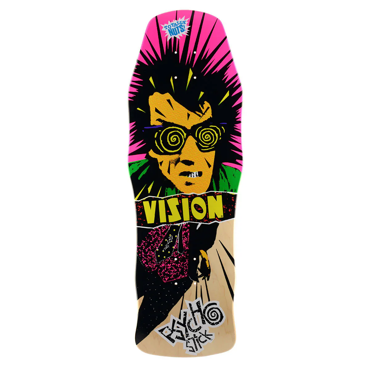 Vision Skateboard Complete Psycho Stick Natural 10" x 30" Old School - Image 2