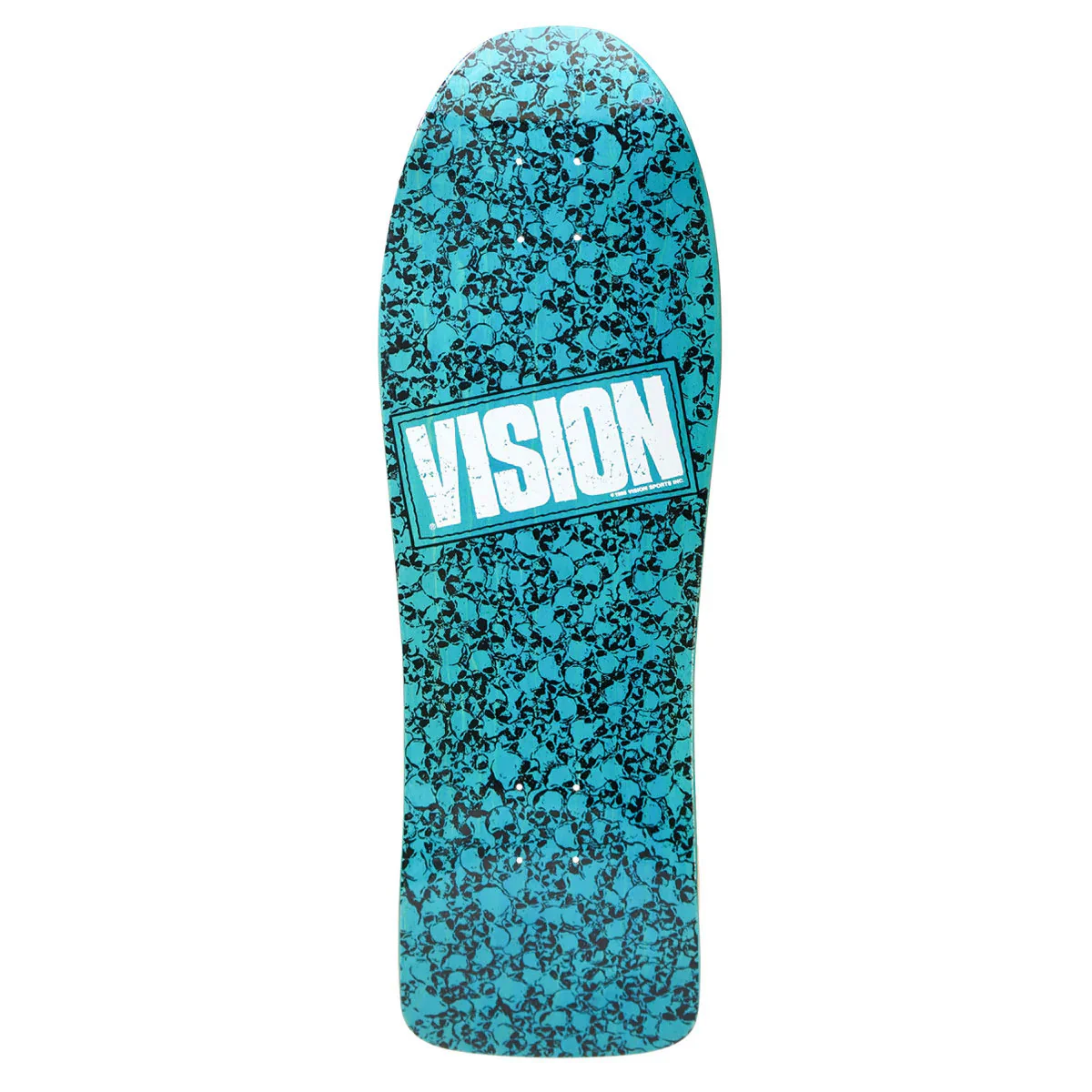Vision Skateboard Complete Punk Skull Modern Concave Turquoise/White 10" x 30.5" Old School - Image 2