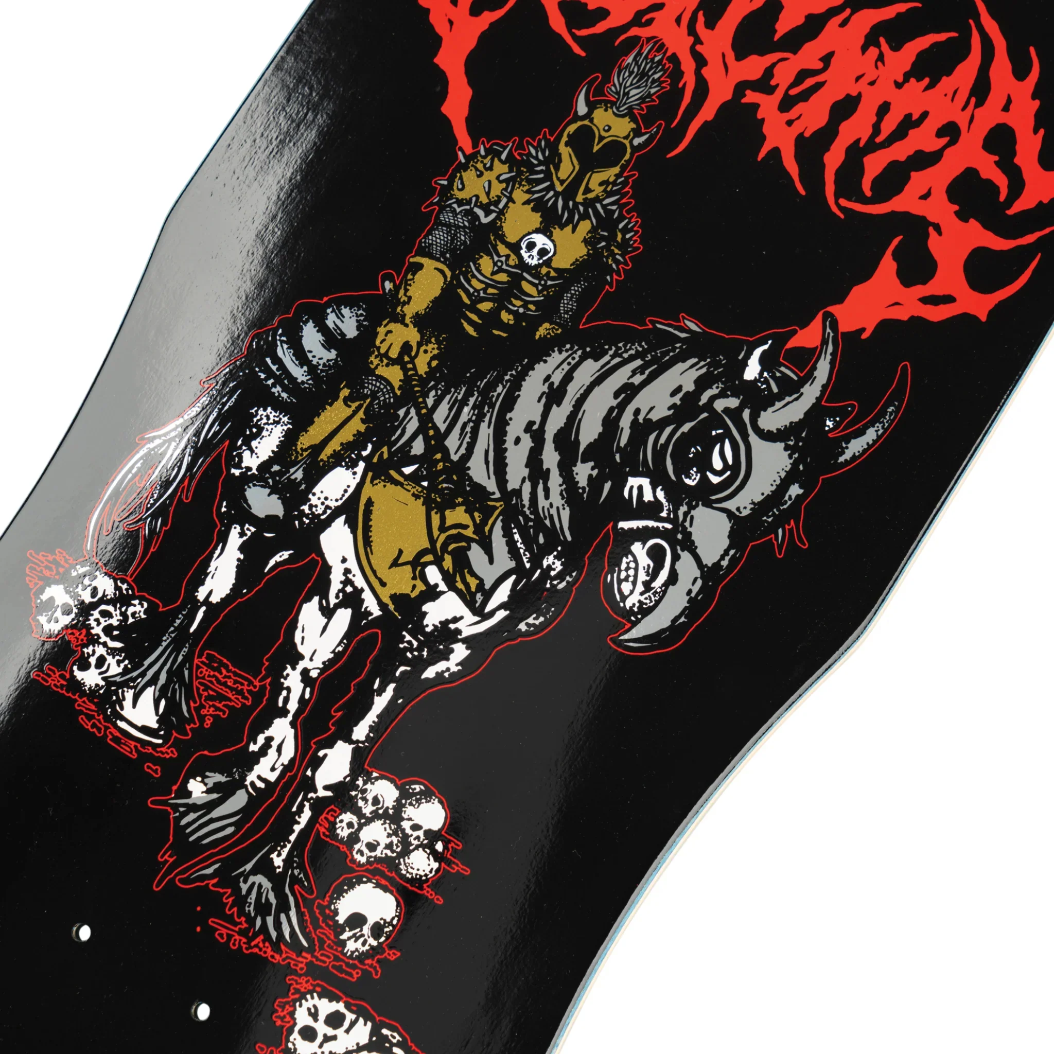 Welcome Skateboard Deck Rider on Dark Lord Black/Gold Foil 9.75" x 31.75" - Image 3