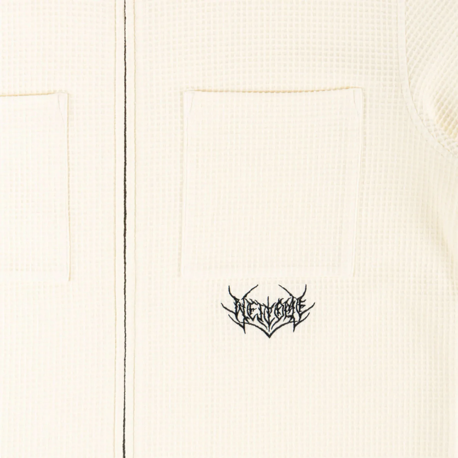 Welcome Skateboards Shirt Sliver Waffle Knit Zip Bone - Image 2
