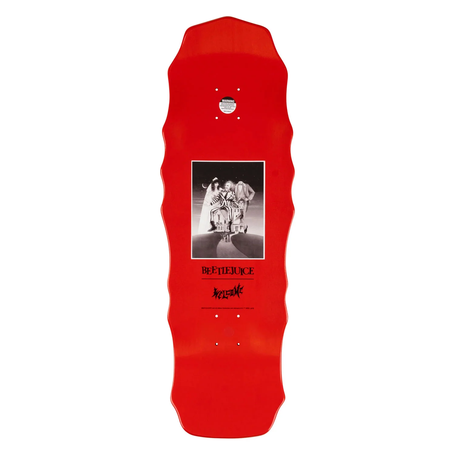 Welcome Skateboards x Beetlejuice Deck Carousel on Widow Red Dip 10" x 31" - Image 2