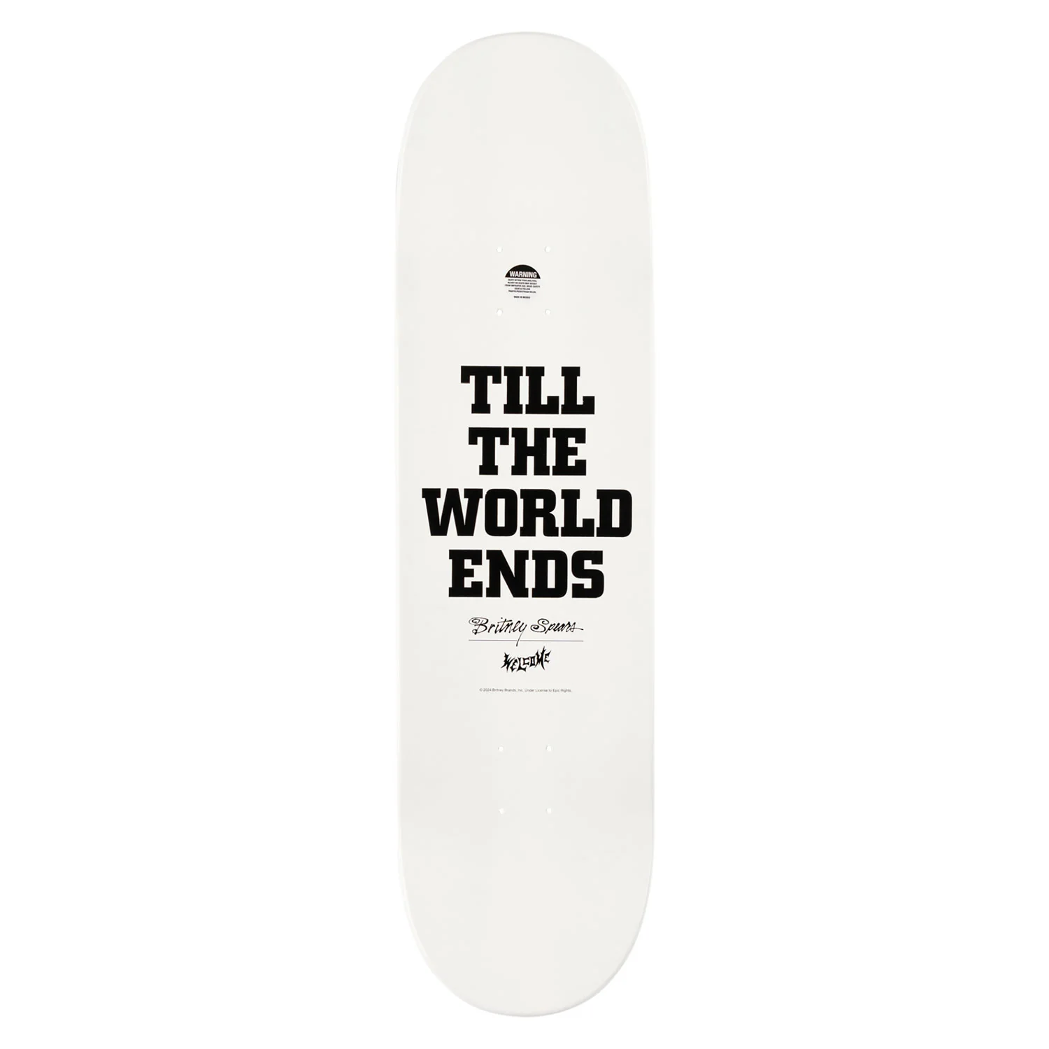 Welcome Skateboards x Britney World Deck White 8.5" - Image 2