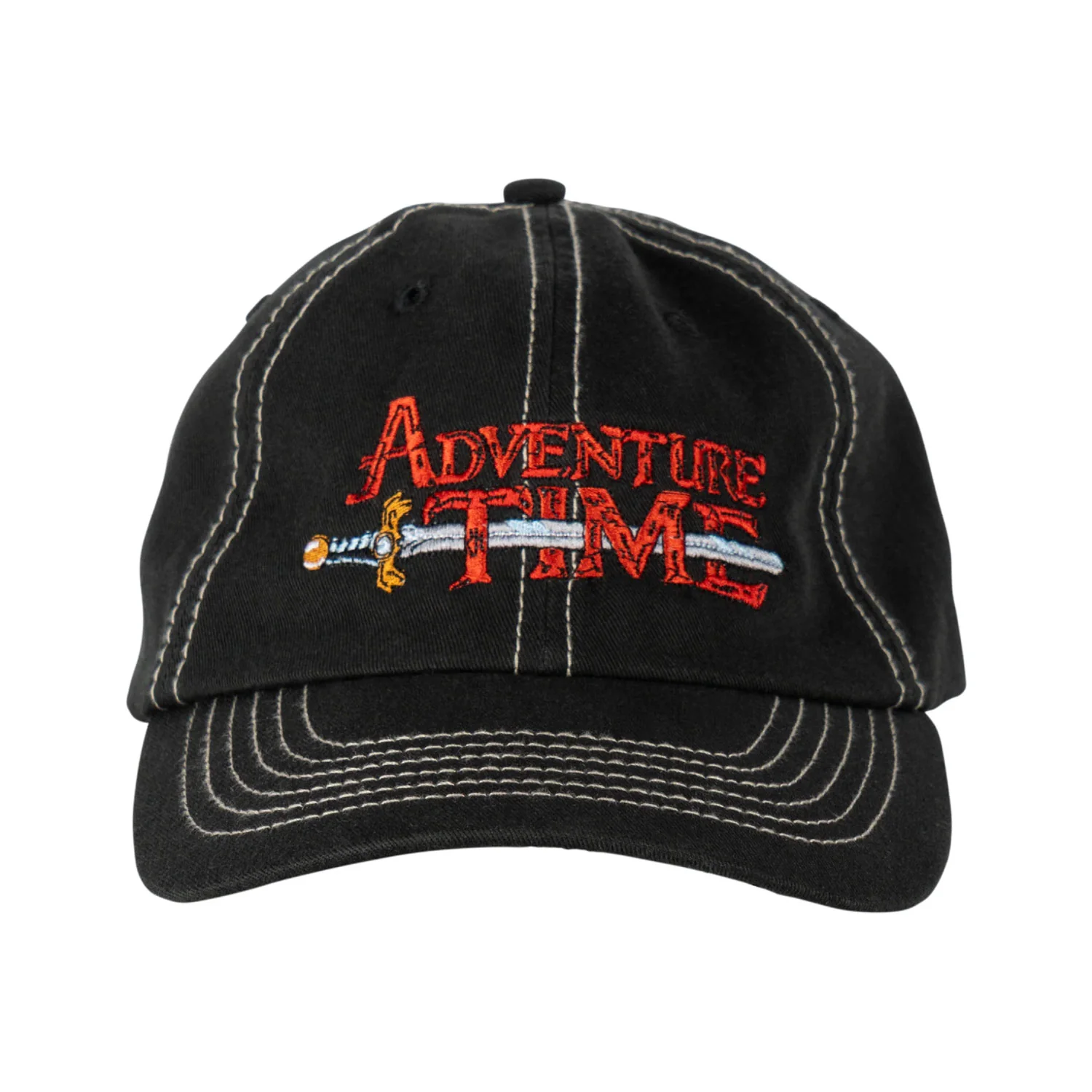 Welcome x Adventure Time Hat AT Logo Contrast Stitch Black - Image 2