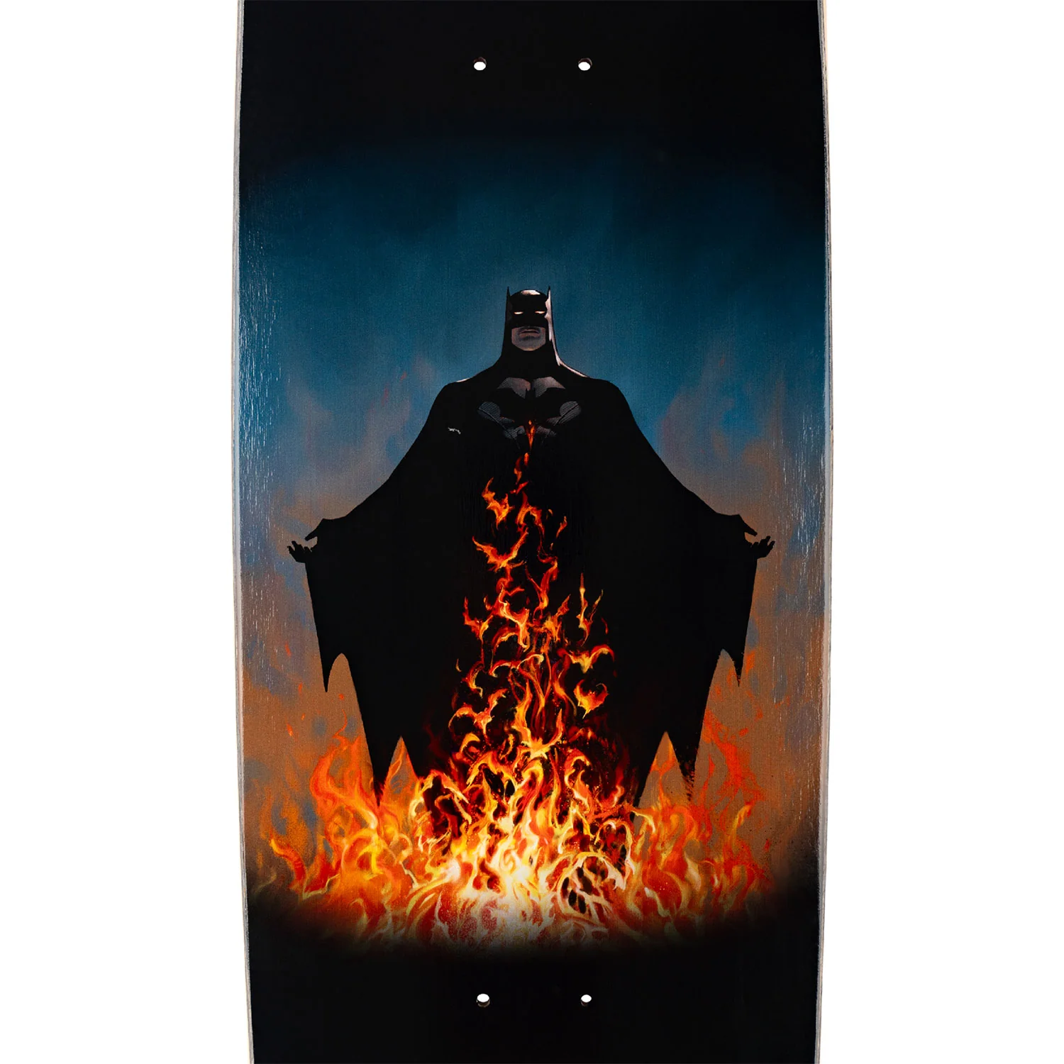Welcome x Batman Skateboard Deck Bat Flames on Boline 2.0 Black 9.5" - Image 3