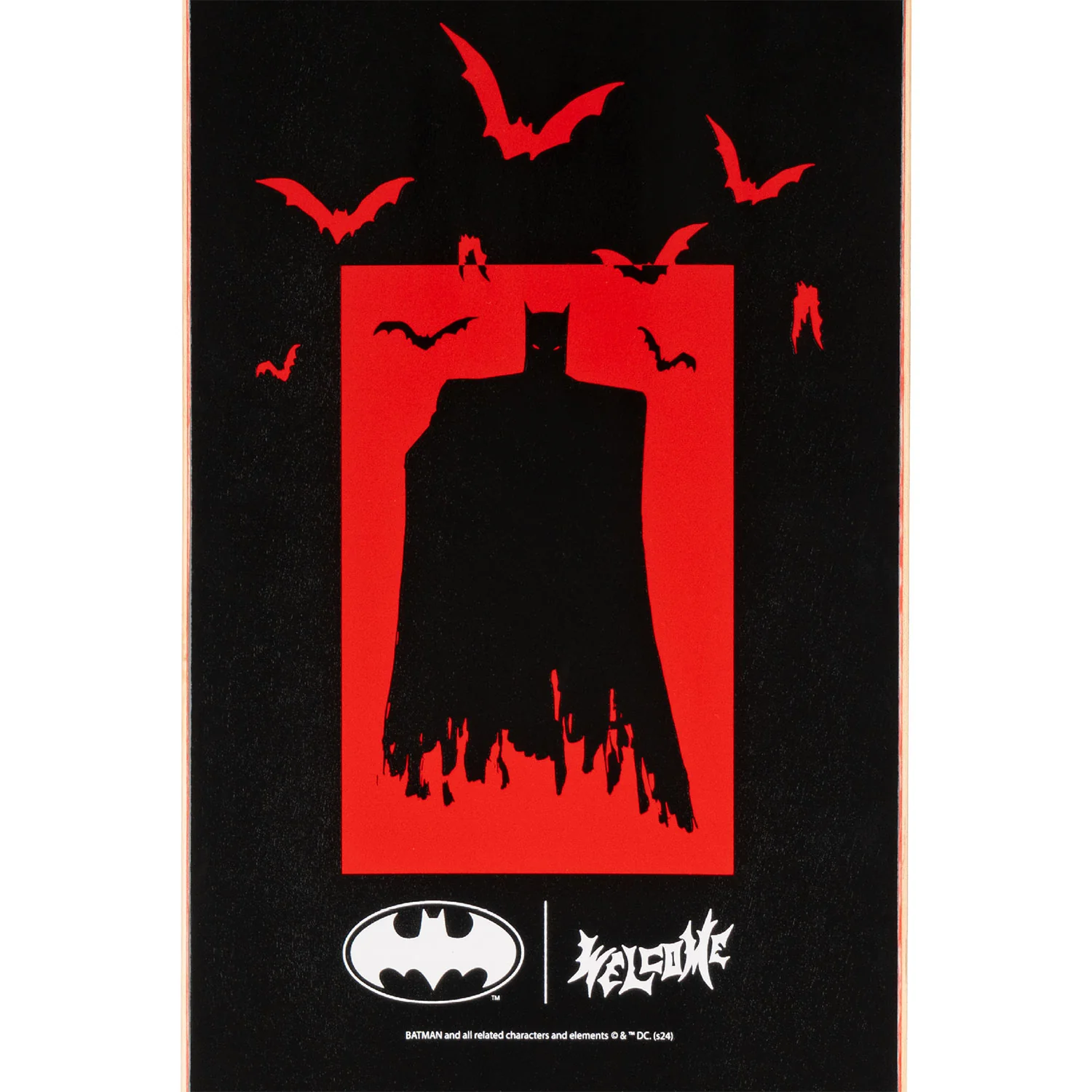 Welcome x Batman Skateboard Deck Talons on Popsicle Red Stain 9.0" - Image 4