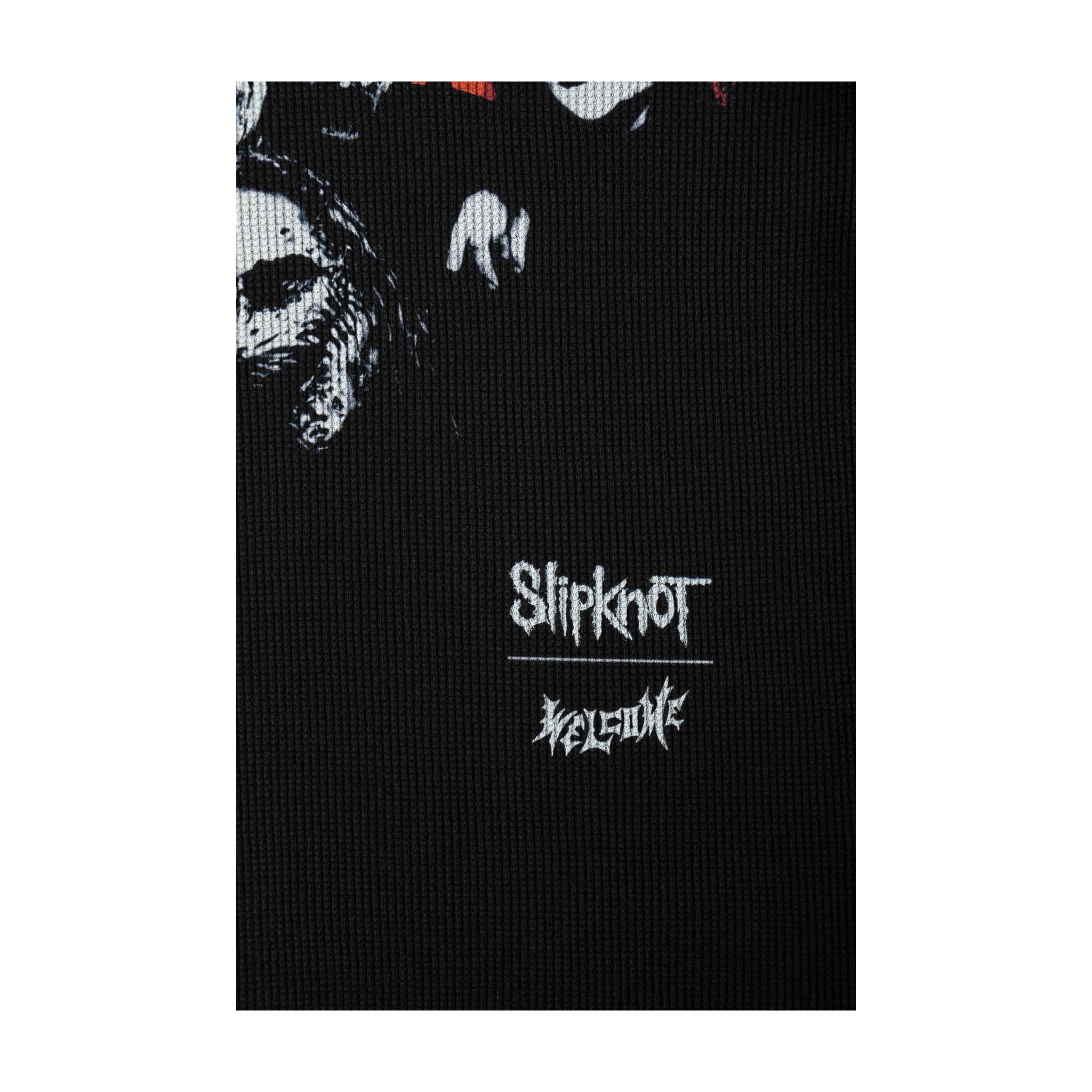 Welcome x Slipknot Longsleeve Shirt Masks Contrast Stitch Thermal Black/White - Image 5