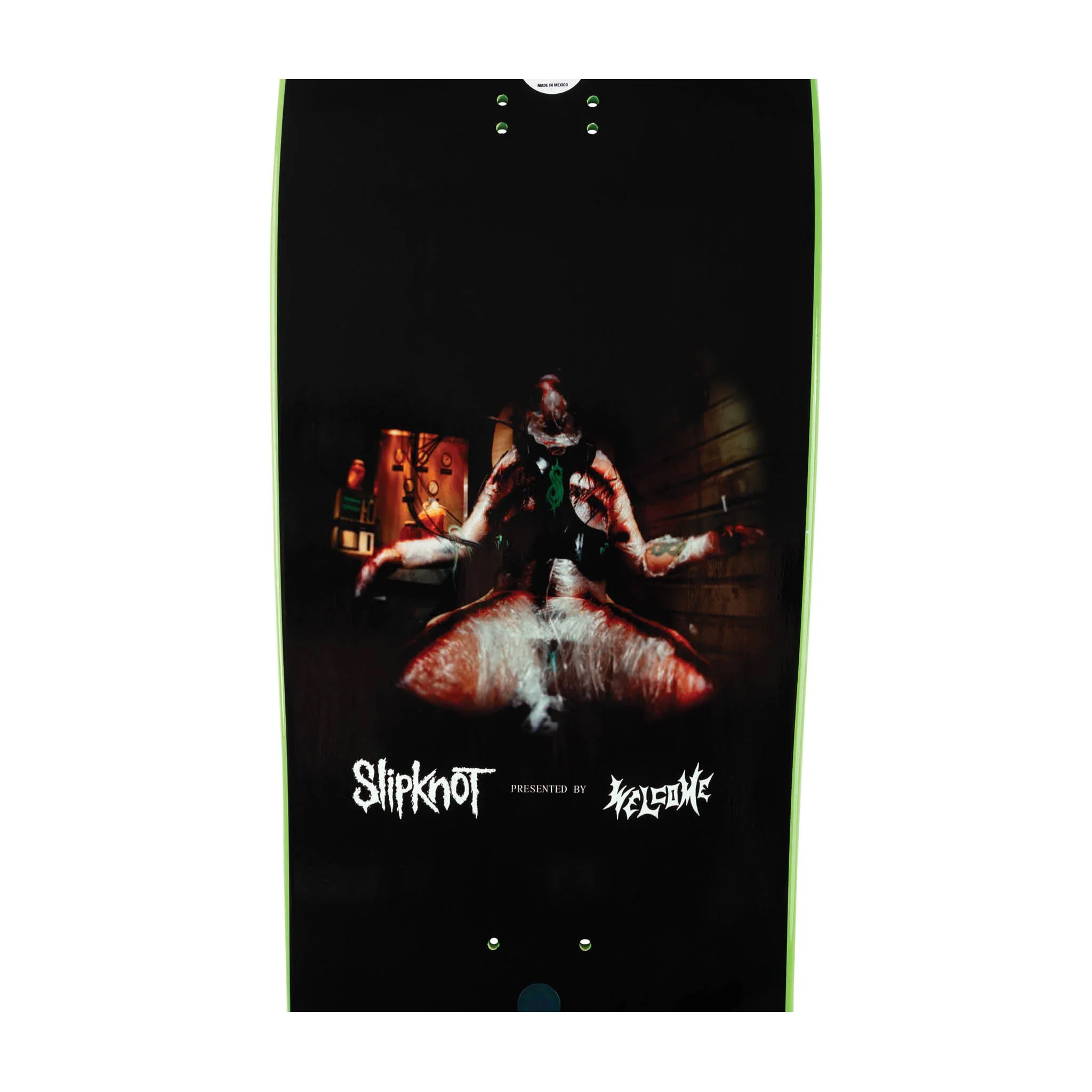 Welcome x Slipknot Skateboard Deck Self Titled on Gaia Black/Green 9.6" - Image 3