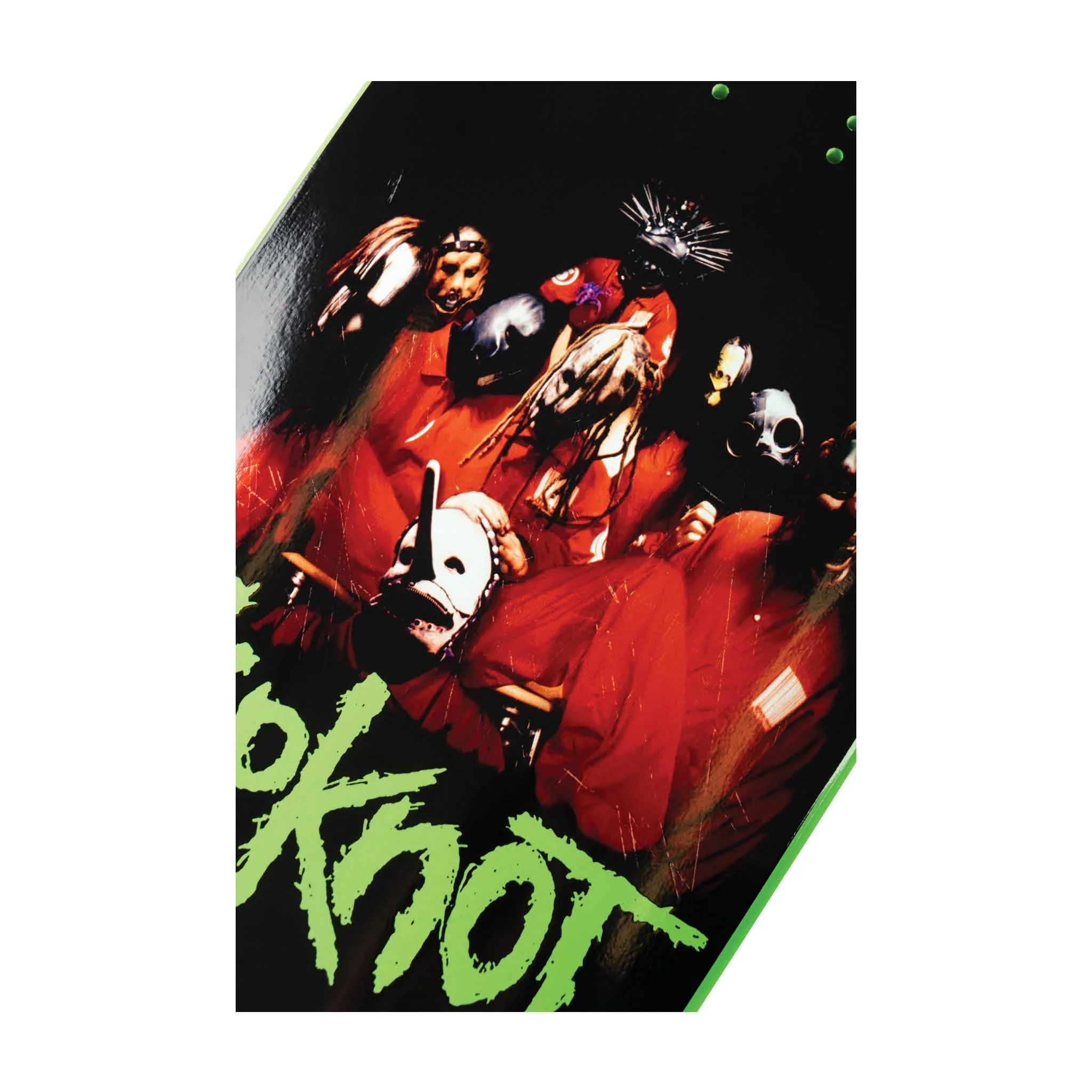 Welcome x Slipknot Skateboard Deck Self Titled on Gaia Black/Green 9.6" - Image 5