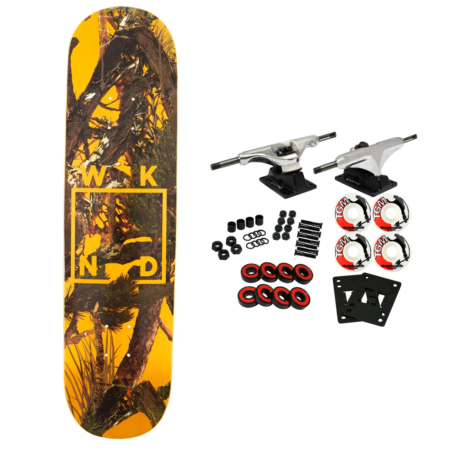 WKND Complete Camo Logo Yellow 8.0"