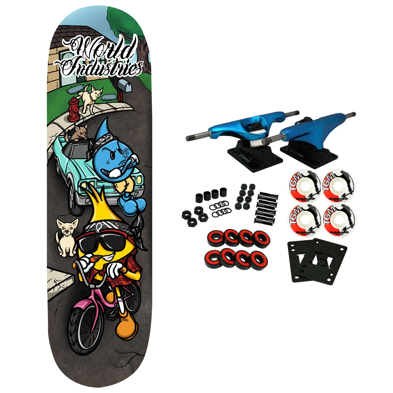 World Industries Skateboard Complete Cholo 8.0"