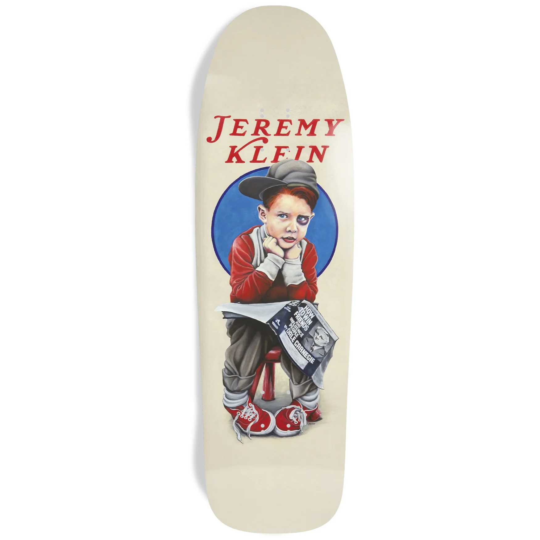 World Industries Skateboard Deck Jeremy Klein Black Eye Kid Slick 9.625" x 32.25"