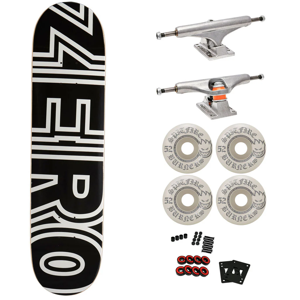 Zero Premium Skateboard with Indy Trucks, Spitfire Wheels 7.5" Bold