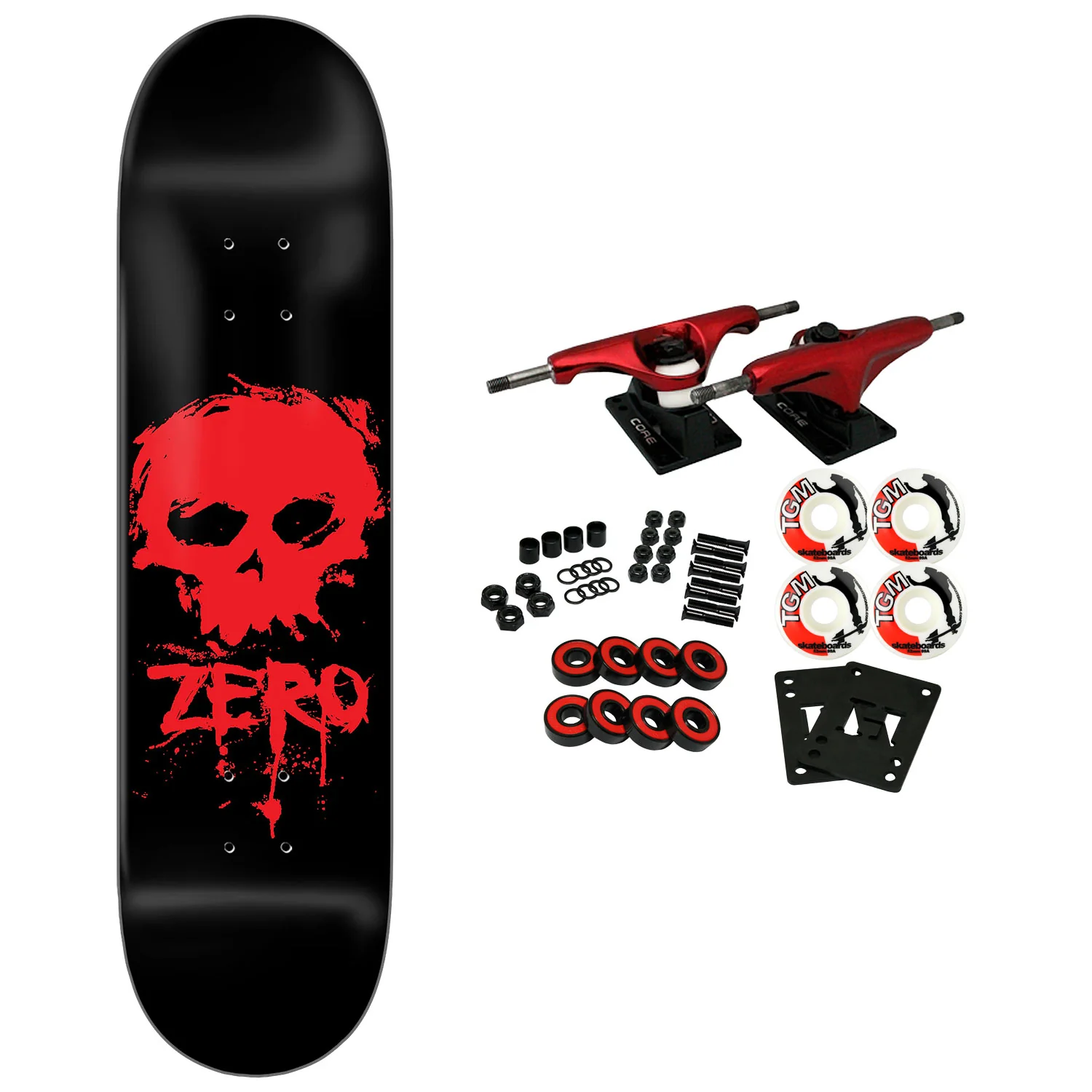 Zero Skateboard Complete Blood Skull 8.5" x 32.3"
