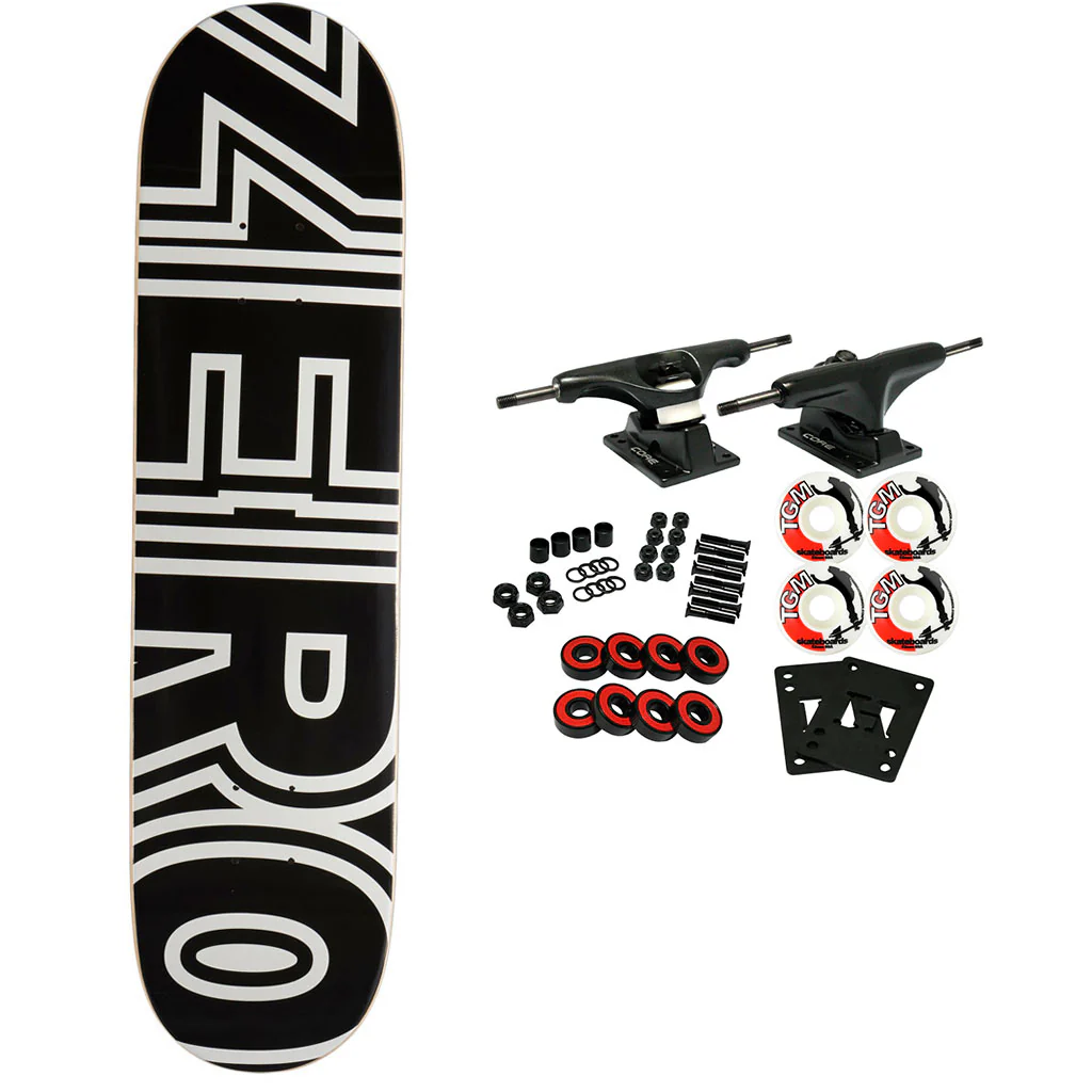 Zero Skateboard Complete Bold Logo Black 8.75"
